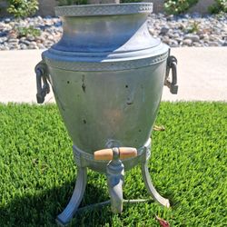 Vintage Universal Landers Frary & Clark Silver Plate Electric Coffee Pot  **USED AS A FLOWER POT **.....asking $30.00