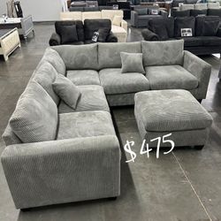 Sectional Sofa With Ottoman 