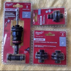 Milwaukee QUIK-LOK Hole Saw Arbor Set