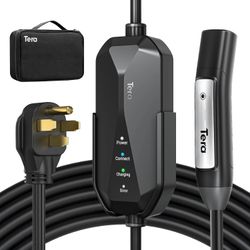 Tera 2025 New Level 2 Charger for Tesla Most Compact 32A 25FT NACS ETL FCC NEMA 14-50 Plug & NEMA 5-15 Level 1 Waterproof Patent IP66 Lightweight 