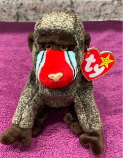 Ty Beanie Baby Cheeks the Mandrill