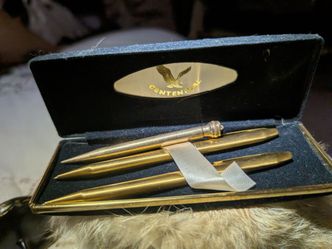 Gold Filled Vintage pen set with extra piece,pen