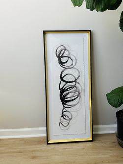 Black And Gold Modern Wall Art Home Decor