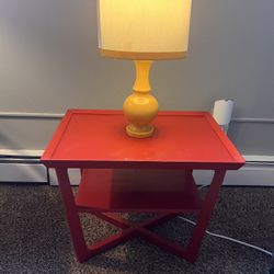 Red Side Table 