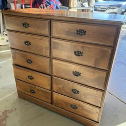 Wood Dresser Chest Of Drawers Real Solid Wood
