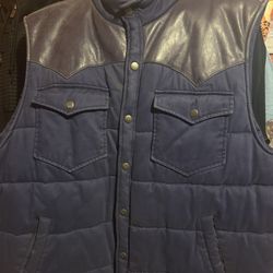 HUDSON LEATHER SUEDE VEST — EXTRA LARGE