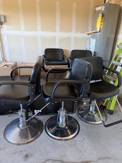 3 salon chairs