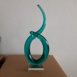 Adorno De Cristal . Color Verde Acua
