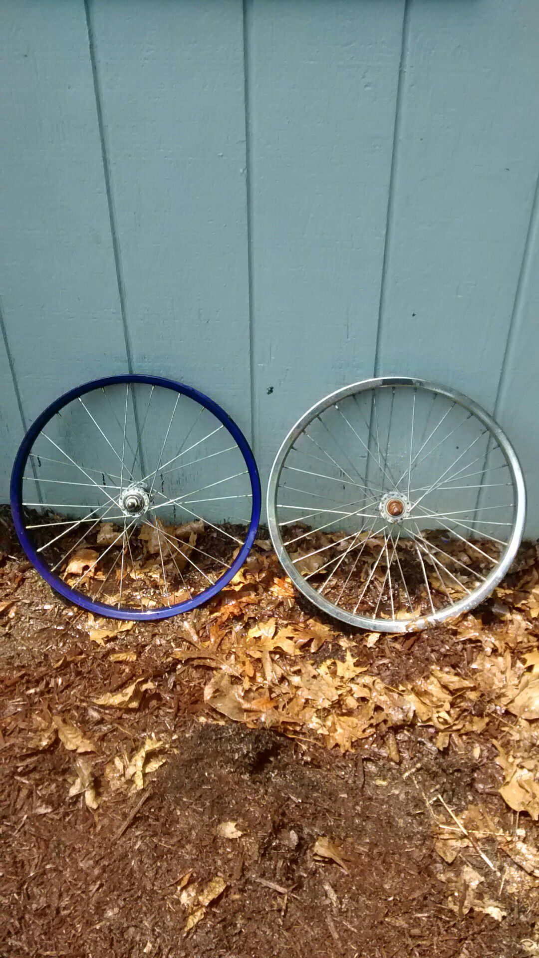 Two front rims for a 20 inch bike