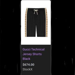 Gucci Technical Jersey Shorts black SZ M-L Oversized