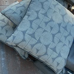 5 Sets Of Gray Patio Cushions. 5 Seat And 5 Back