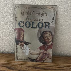 Boot metal wall picture