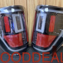 #OT44 2021-2023 Ford F-150 Full LED Black Tail Light Pair 