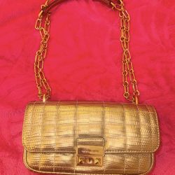 Authentic Gold Michael Kors Purse 