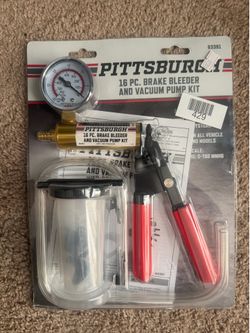 Pittsburgh Automotive 16 PC. Brake Bleeder and Vacuum Pump Kit