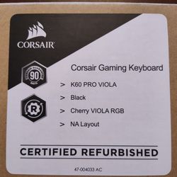 Corsair Gaming Keyboard K60 PRO VIOLA