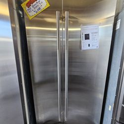 42" JENN AIR BUILT IN STAINLESS STEEL REFRIGERATOR 