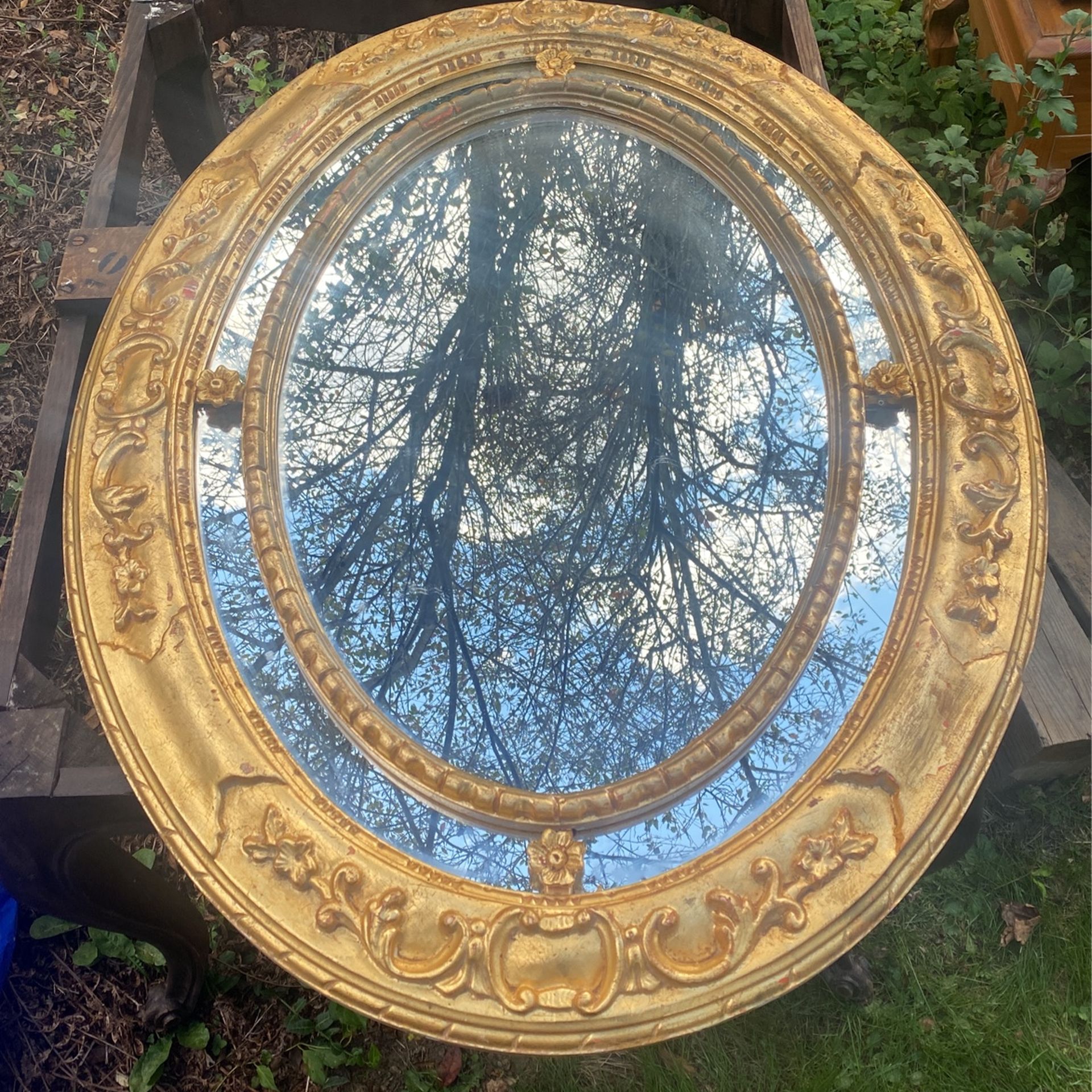Victorian Gold Leaf Coded Mirror