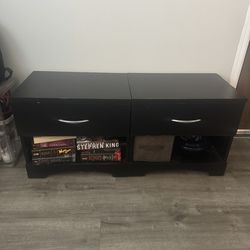 Two black nightstands