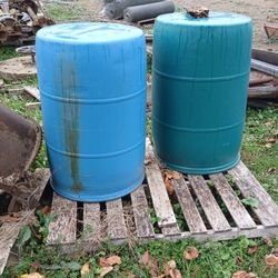 55 GALLON WATER DRUM x2