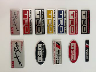 3D Metal TRD Emblem Sticker Decal Toyota Racing Development Tailgate Badge
