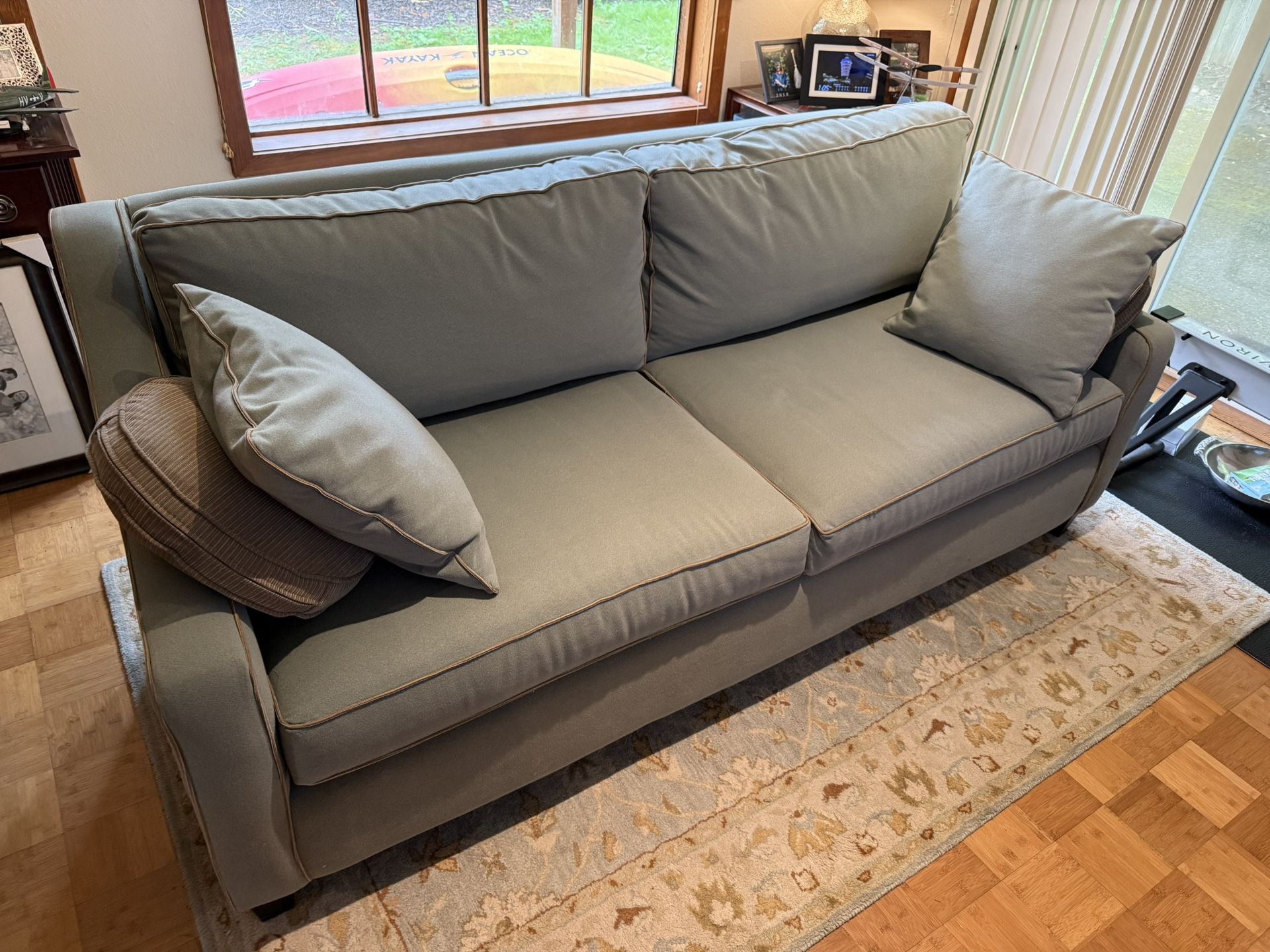Light Blue Bassett Sofa Couch
