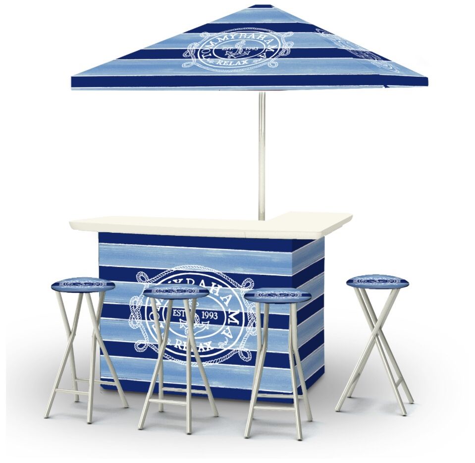 Tommy Bahama Portable Bar with 2 Chairs