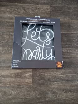 Let's party neon sign for party wall decor