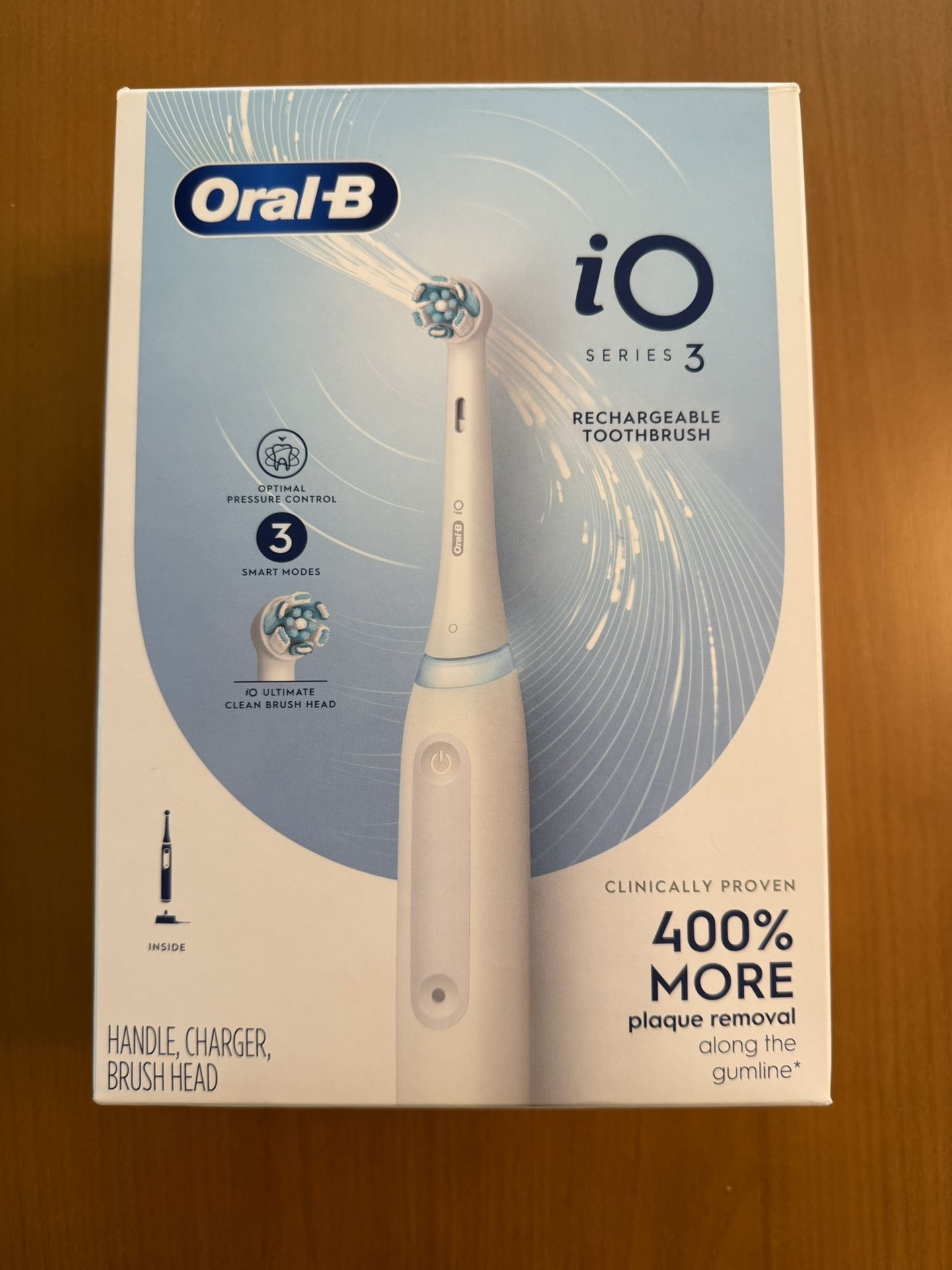 Oral-B io3 Series 3 Rechargeable Electric Toothbrush - White - New