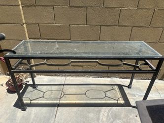 Glass Top Table And Side Table