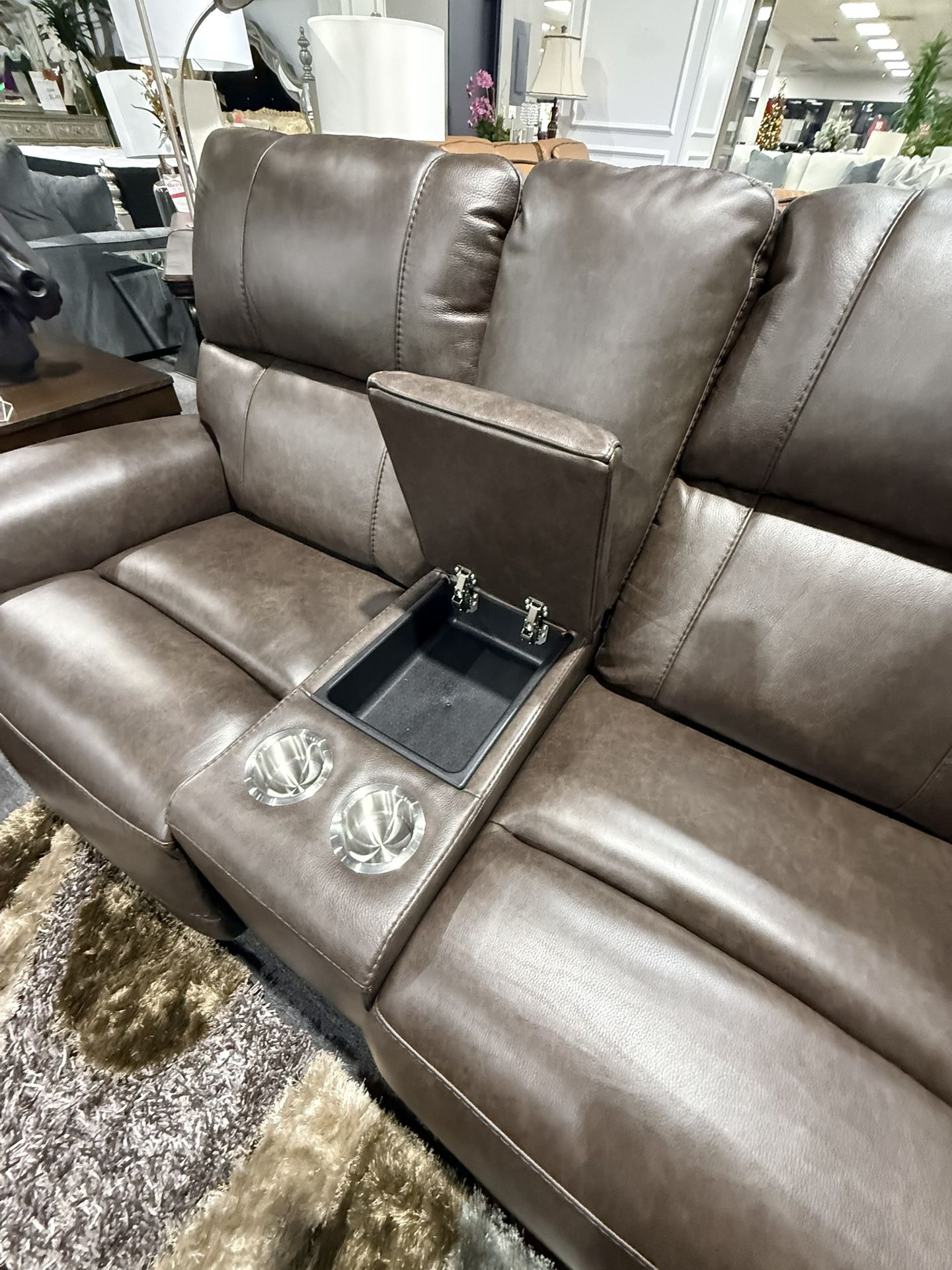 2 Pc Power Recliner Sofa And Loveseat Real Leather Financing Available No Credit Needed