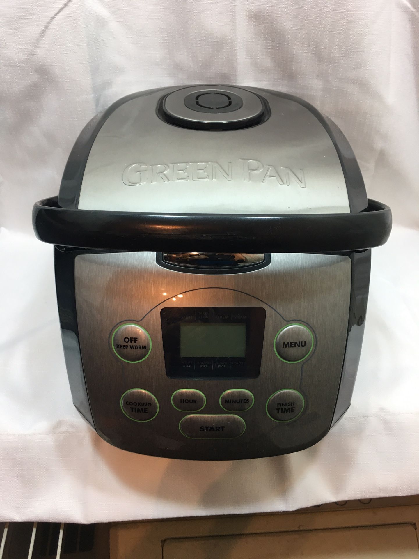 Green Pan Rice Expert Multi Cooker / silver & black Never used in