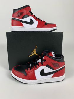Air Jordan 1 Mid “Chicago Black Toe” in size 7.5, 8, or 9
