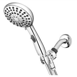 Waterpik Easy Reach+ 6-Spray Wall Mount Handheld Shower Head with 8ft Hose and Flow Control 1.8 GPM in Chrome