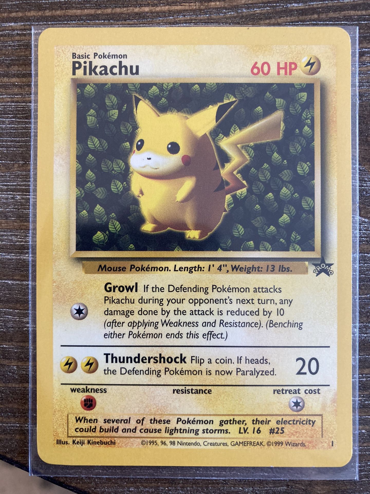 1999 Pickachu 1 Black Star Promo! Very Rare