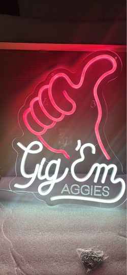 Gig 'Em Aggies LED Neon Sign