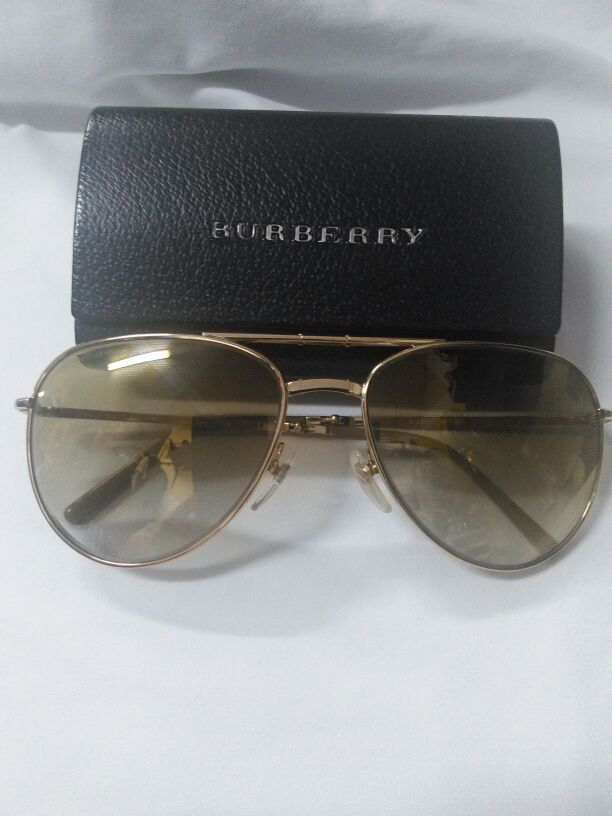 Burberry b 3071 gold frame sunglasses