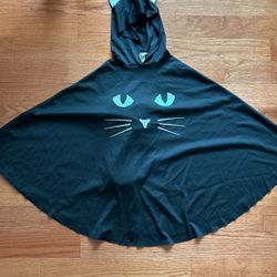 Halloween Cat Cape Costume Kids 7-10 Years Old