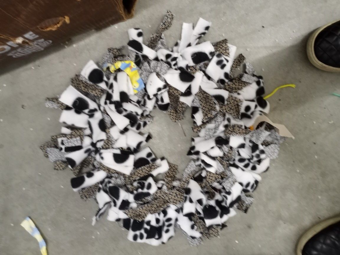Dog Print Large Handmade Wreath