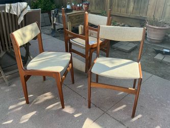 Mid-century modern dining room  chairs set  4