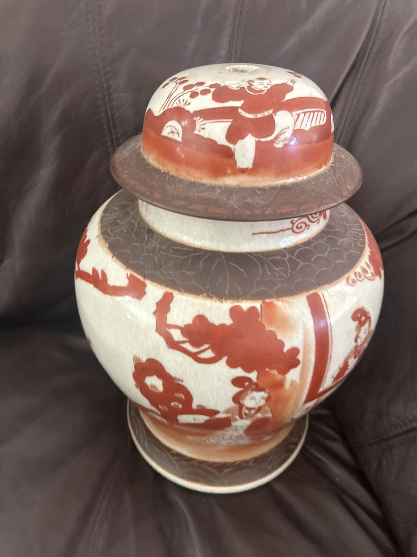 LARGE JAPANESE GINGER JAR WAS CONVERTED INTO LAMP