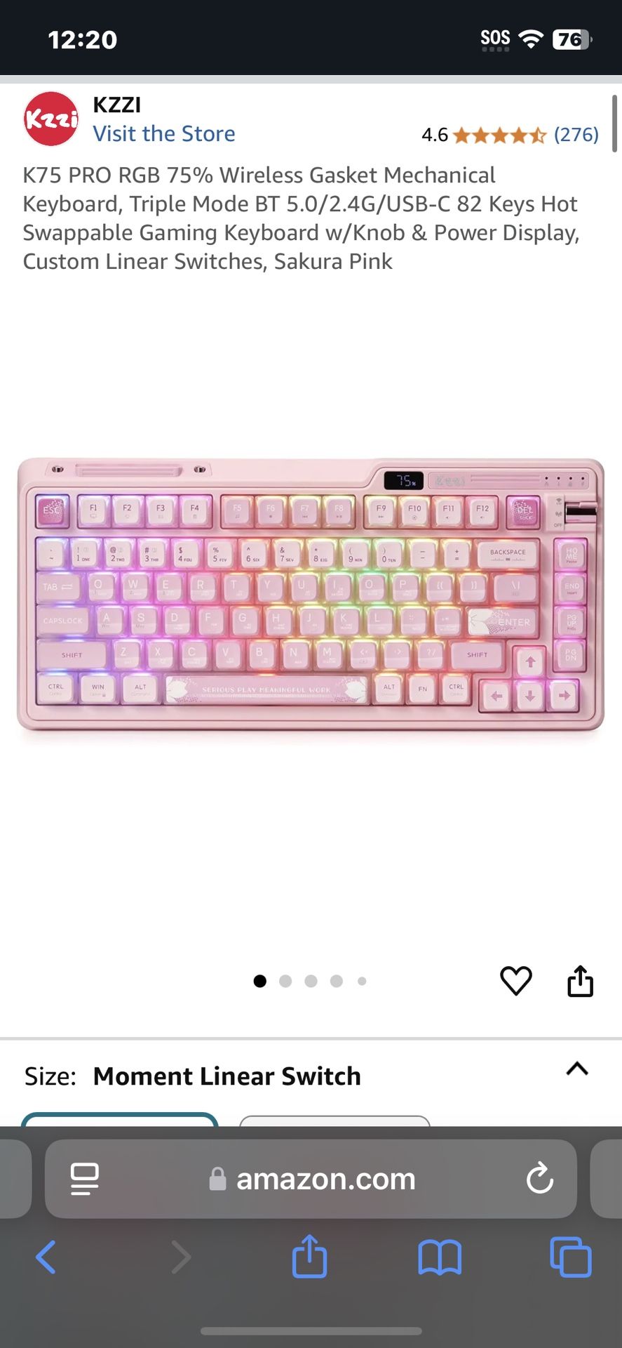 barely used 99.99 dollar keyboard, pink