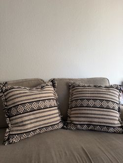 Boho Striped Throw Pillows Set of 3!