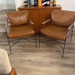 Fantastic Shape Vegan Leather Accent Chairs