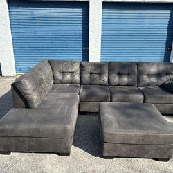 Dark gray 2 Piece Sectional Couch 