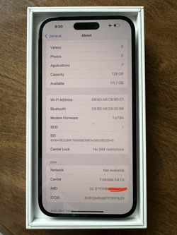 Iphone 14 Promax Unlocked Black 128GB