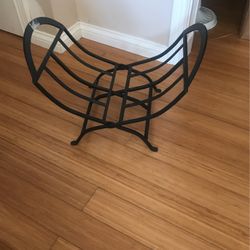 Wrought Iron Firewood Log Folding Rack 