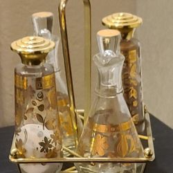 Vintage Mid-Century Culver Chantilly 
Cruet Set.