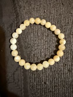 Stone adjustable beaded bracelet