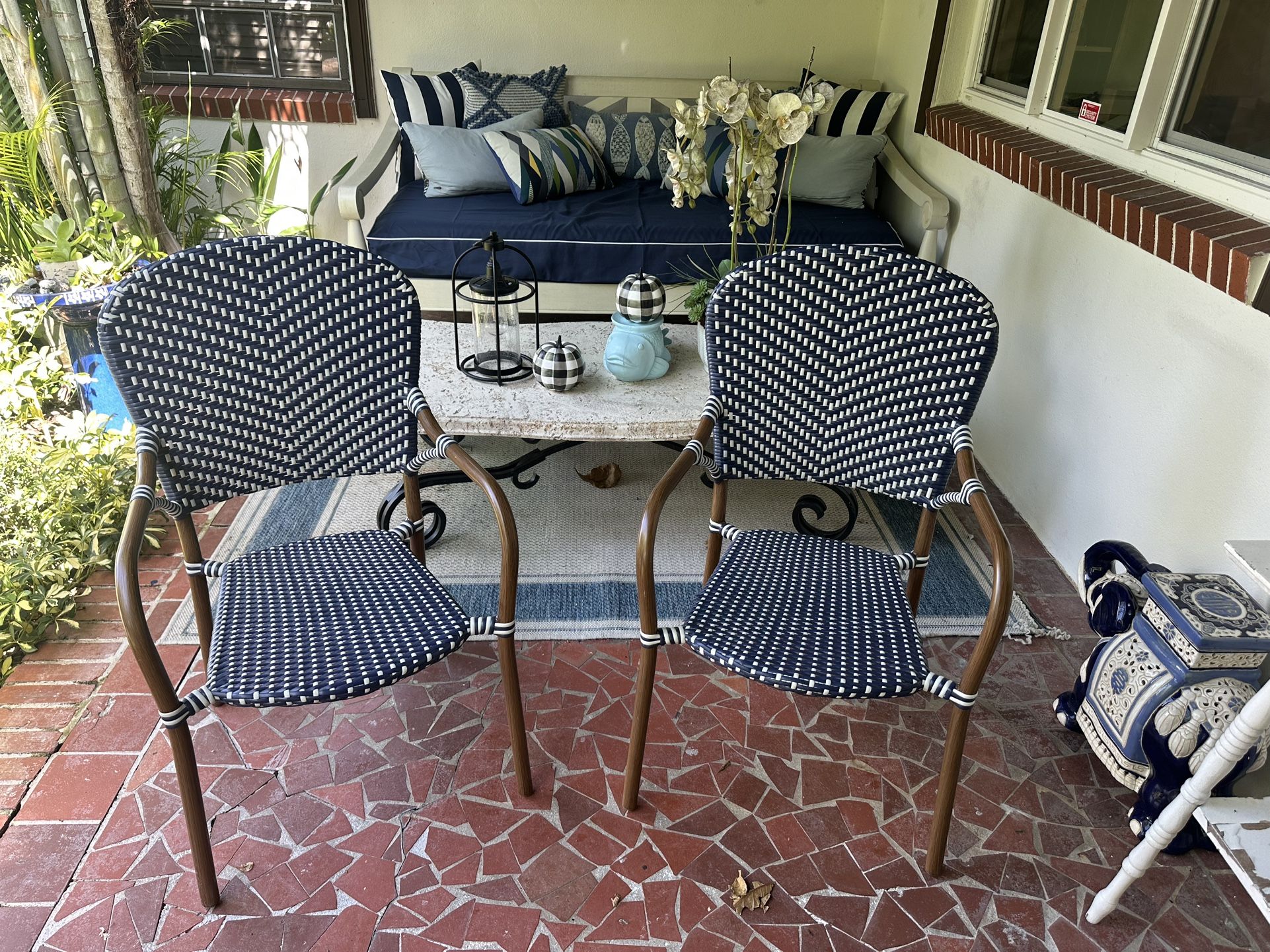 Set Of 2- Beautiful Outdoor Chairs —$105